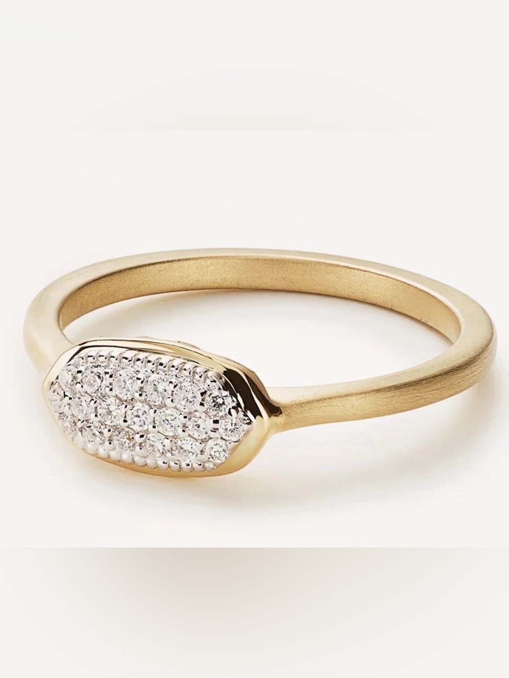Kendra Scott Isa Ring in Pave Diamond and 14k Yellow Gold